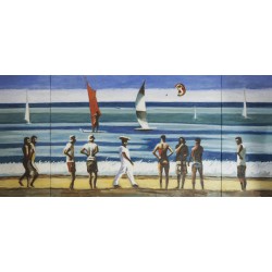 "Plaża w Saint Tropez" (tryptyk) M. Górny